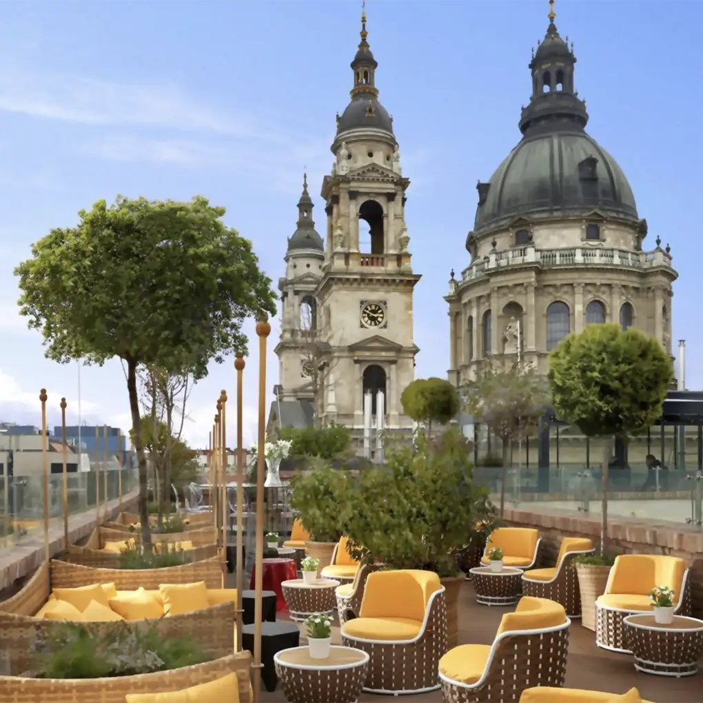 The sky bar at Aria Budapest