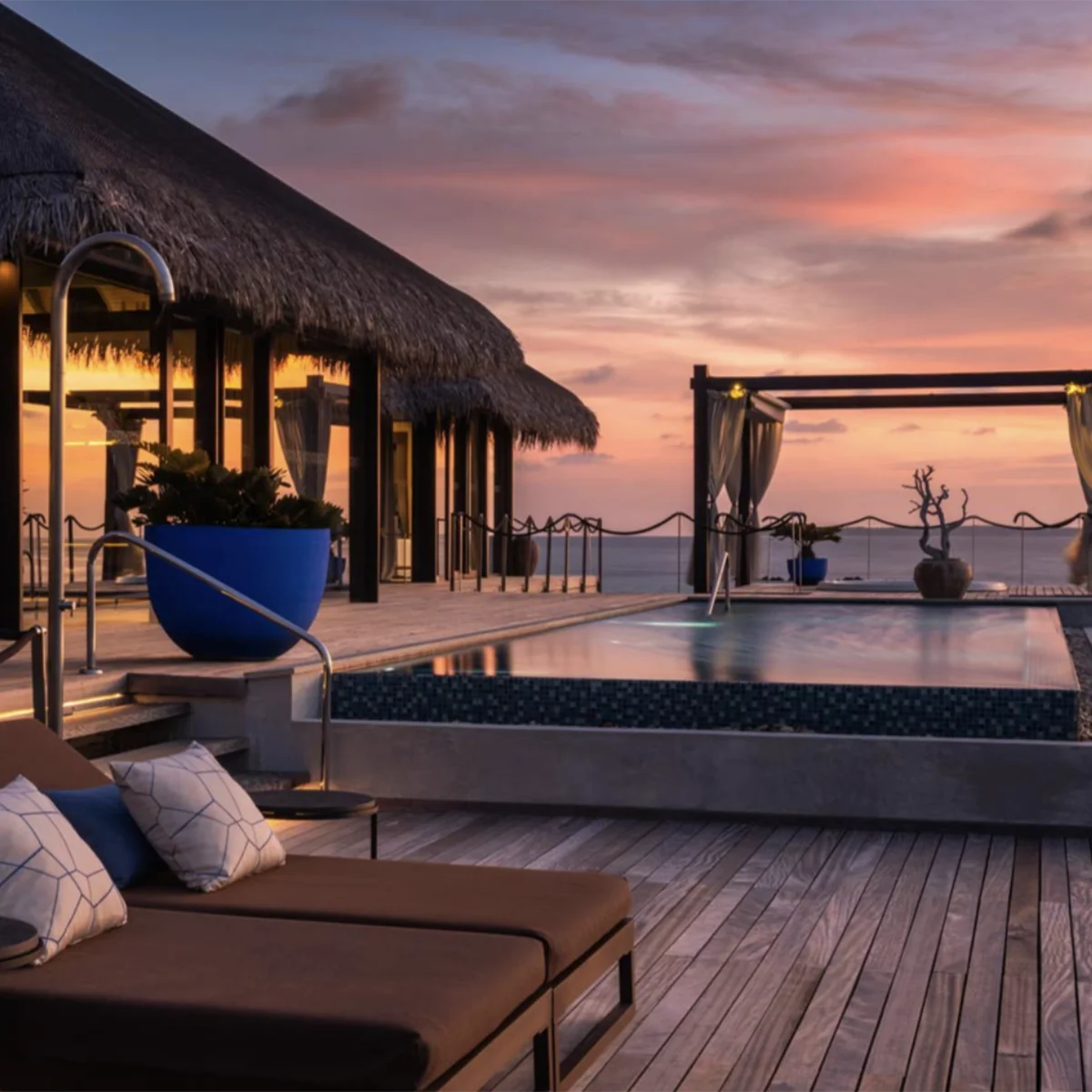 velaa ocean view at sunset